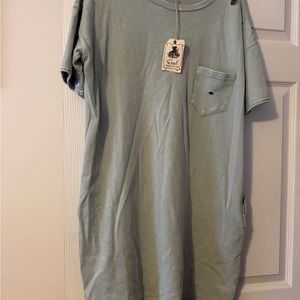 Ladies Green T-Shirt Dress